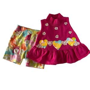 Vintage pink floral outfit